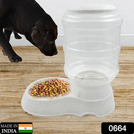 Pet Feeder Food Dispenser - Replenish Pet Food For Dog Cat Animal Automatic Gravity Dry Food Storage Bottle - Zidbik