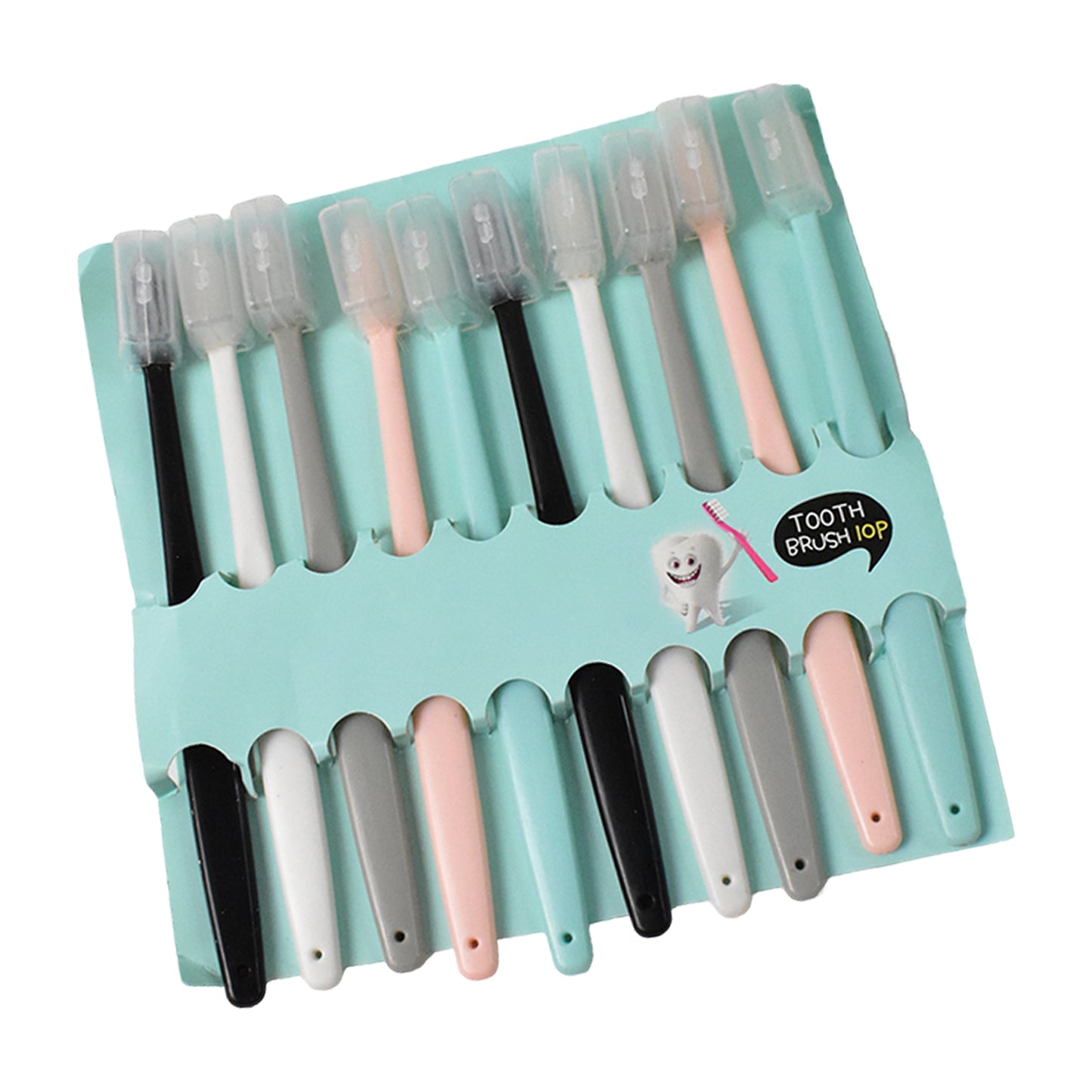 Kids Adults Ultra Soft-bristled Toothbrush With Cover (10 Pcs Set) - Zidbik