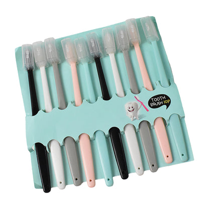 Kids Adults Ultra Soft-bristled Toothbrush With Cover (10 Pcs Set) - Zidbik