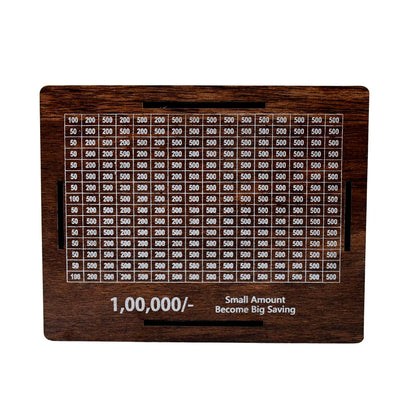 Wooden Money Piggy Bank Money Box (1 Pc With Marker Pen) - Zidbik