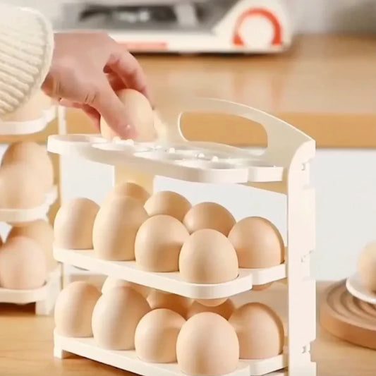 Plastic Foldable Egg Tray 24 Grid Egg Storage Box (1 Pc) - Zidbik