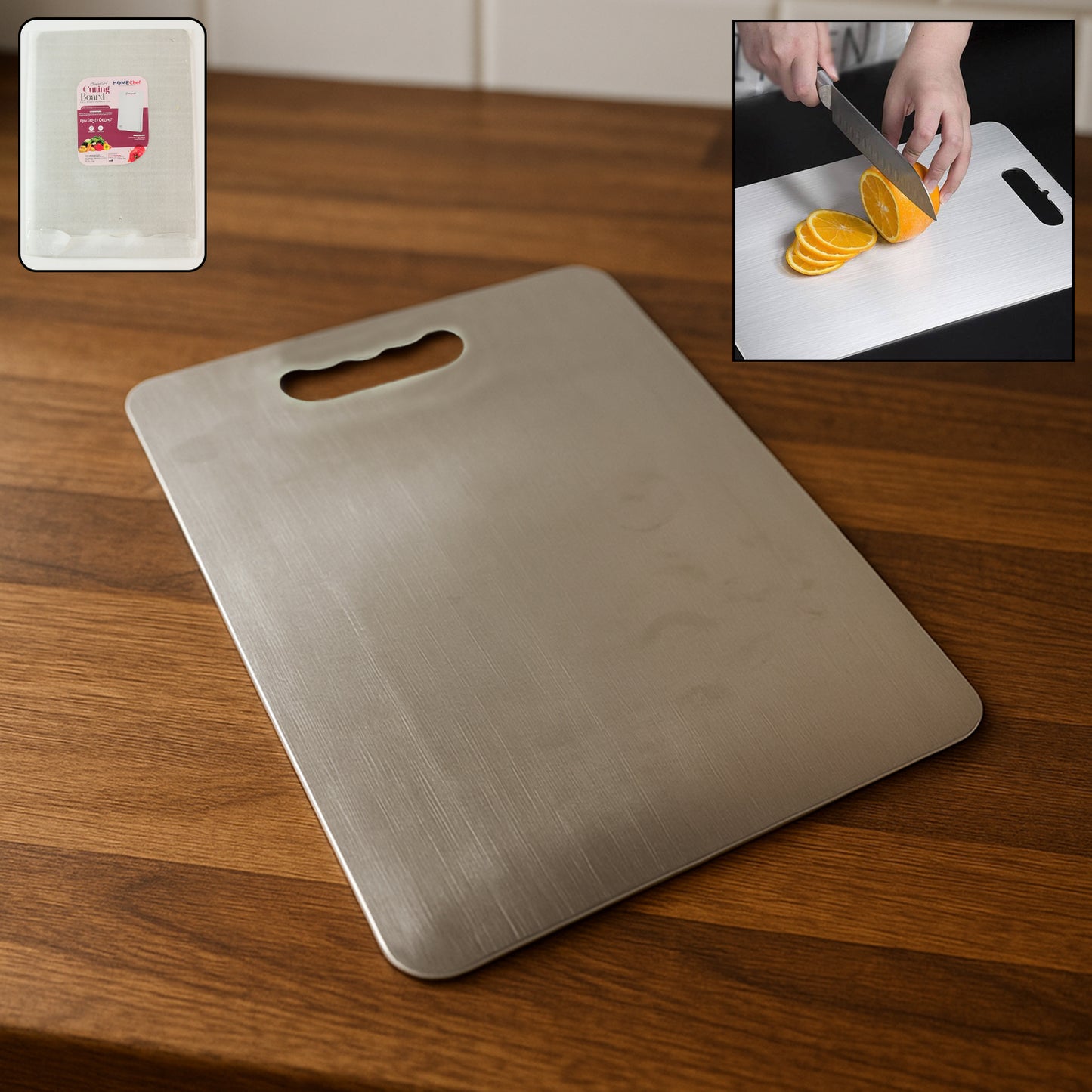 Premium Stainless Steel Cutting Board 229mm X 330mm (1 Pc) - Zidbik