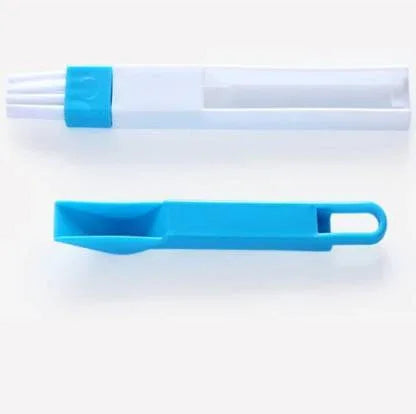 0850 2 In 1 Multi-function Plastic Window Slot Keyboard Wardrobe Dust Removal Cleaning Brush - Zidbik