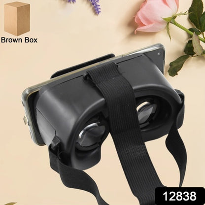 12838 3d Vr Glasses Virtual Reality Goggles Headset For All Smartphonevr Goggles-for 3d Vr Movies Video Games (1 Pc) - Zidbik