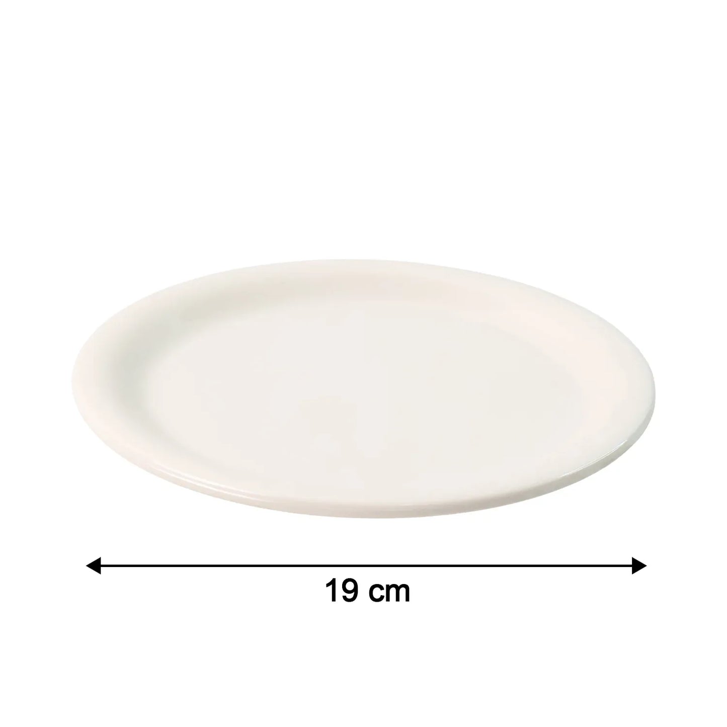 Plastic Round Dinner Serving Plate 19 Cm (1 Pc) - Zidbik