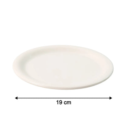 Plastic Round Dinner Serving Plate 19 Cm (1 Pc) - Zidbik