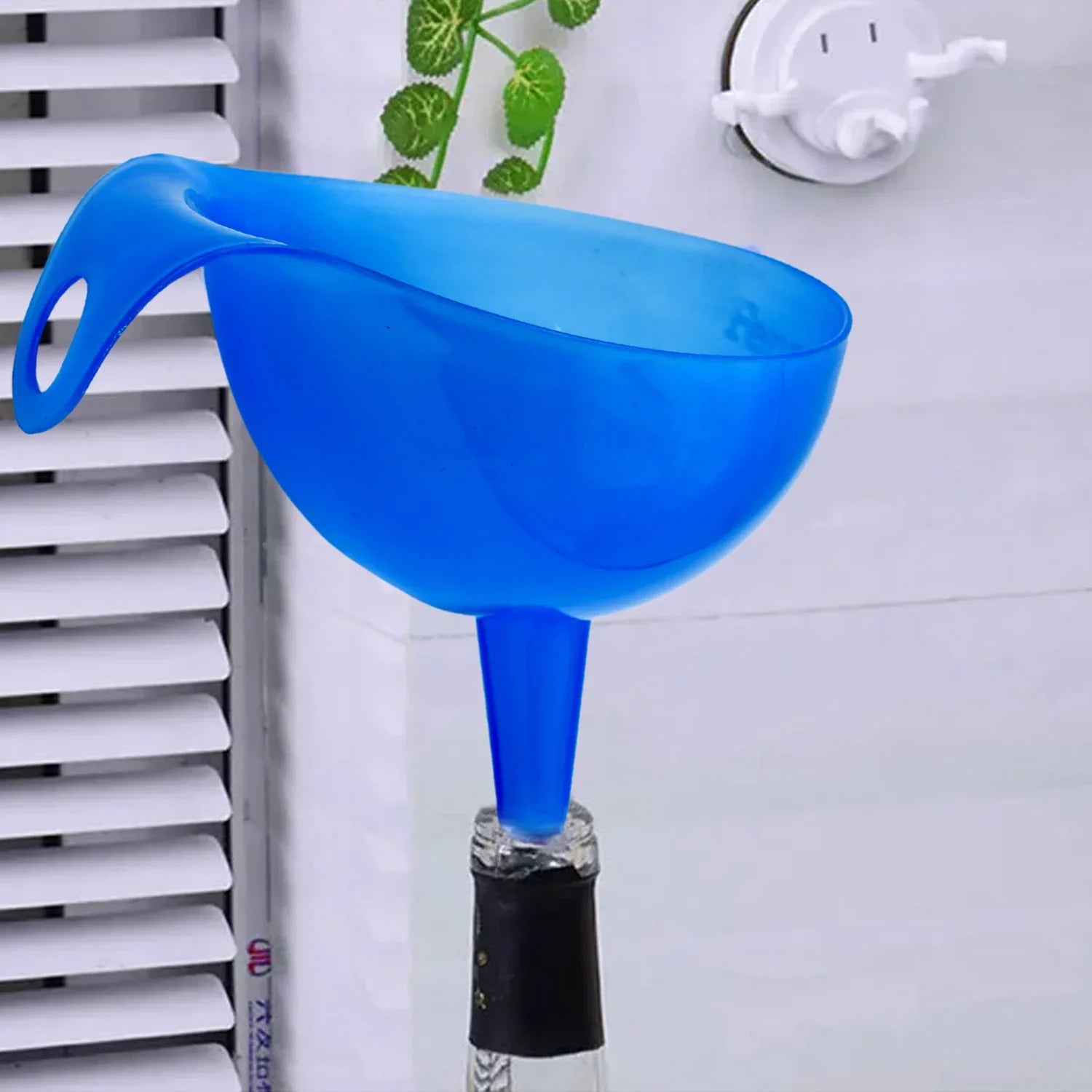 17555 Plastic Funnel For Pouring Oil Sauce Water Juice Cooking Oil Powder Small Food-grains Food Grade Plastic Funnel (1 Pc) - Zidbik
