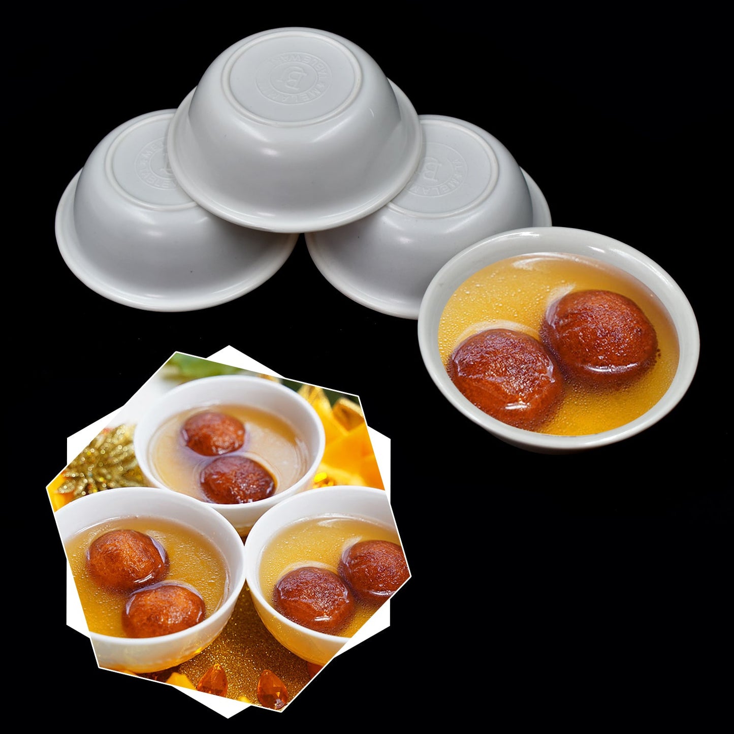 2738 5 Pc Pudding Set Used As A Cutlery Set For Serving Food Purposes And Sweet Dishes And All In All Kinds Of Household And Official Places Etc. - Zidbik