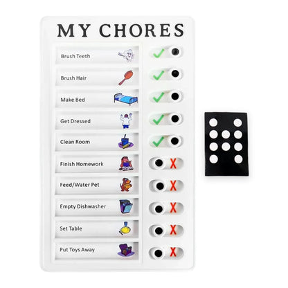 4448 Portable My Chores Home Note Board Management Planning Memo Boards Reminding Time. (Size - 20x12cm) - Zidbik