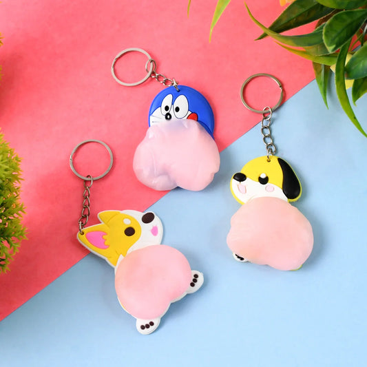 Cartoon Animal Keychain (1 Pc Mix Design) - Zidbik