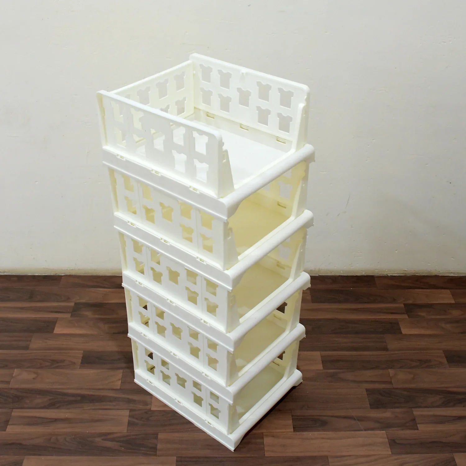 7888 5 Layer Stackable Multifunctional Storagefor Clothes Foldable Drawer Shelf Basket Utility Cart Rack Storage Organizer Cart For Kitchen Pantry Closet Bedroom Bathroom Laundry (5 Layer 1 Pc) - Zidbik