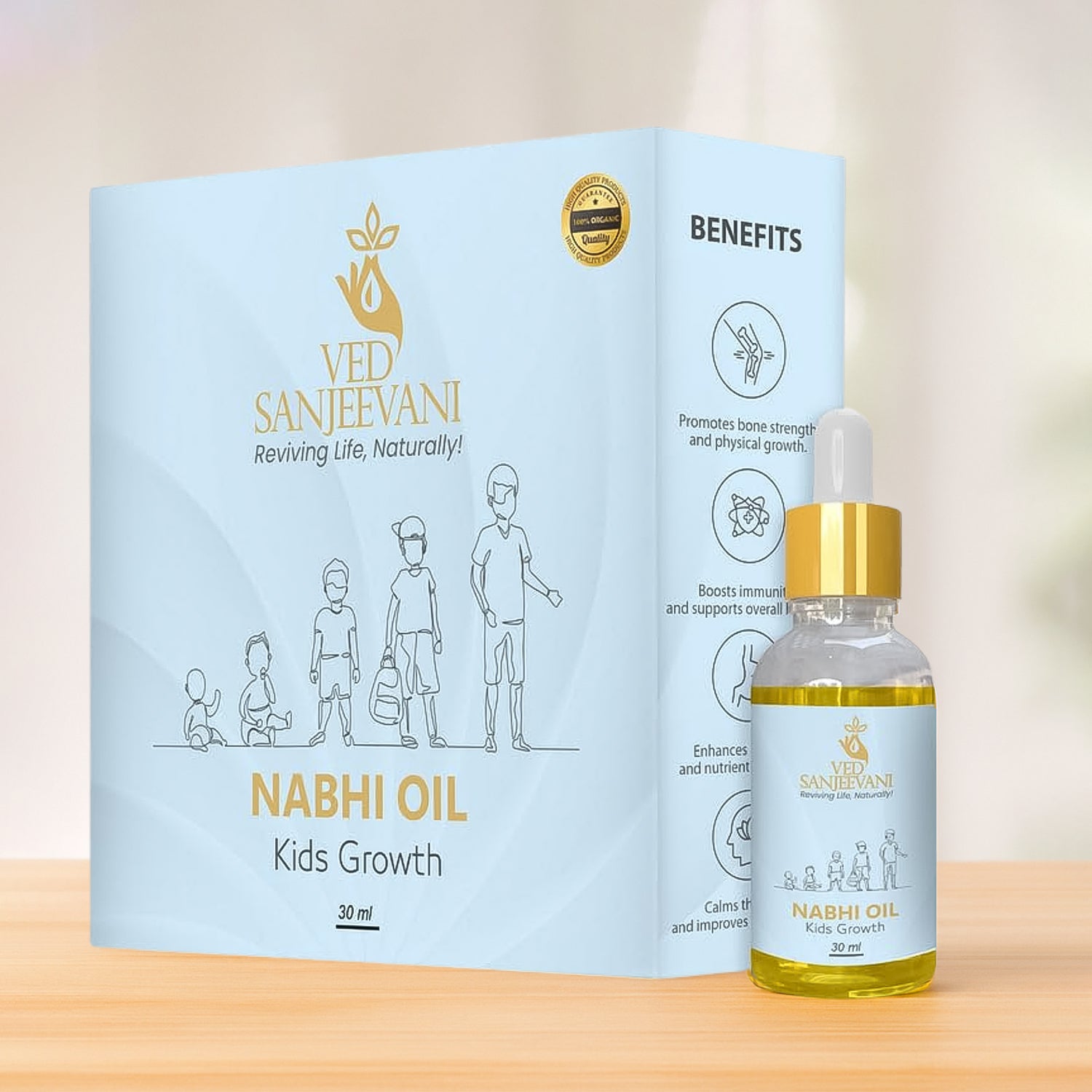 Ved Sanjeevani Nabhi Oil For Kids Growth (30ml  1 Pc) - Zidbik