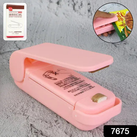 7675 Mini Sealing Machine Plastic Bag Sealer Portable Mini Super Seal Packing Plastic Bag Tool Sealing Machine Hand Held Heat (1pc) - Zidbik