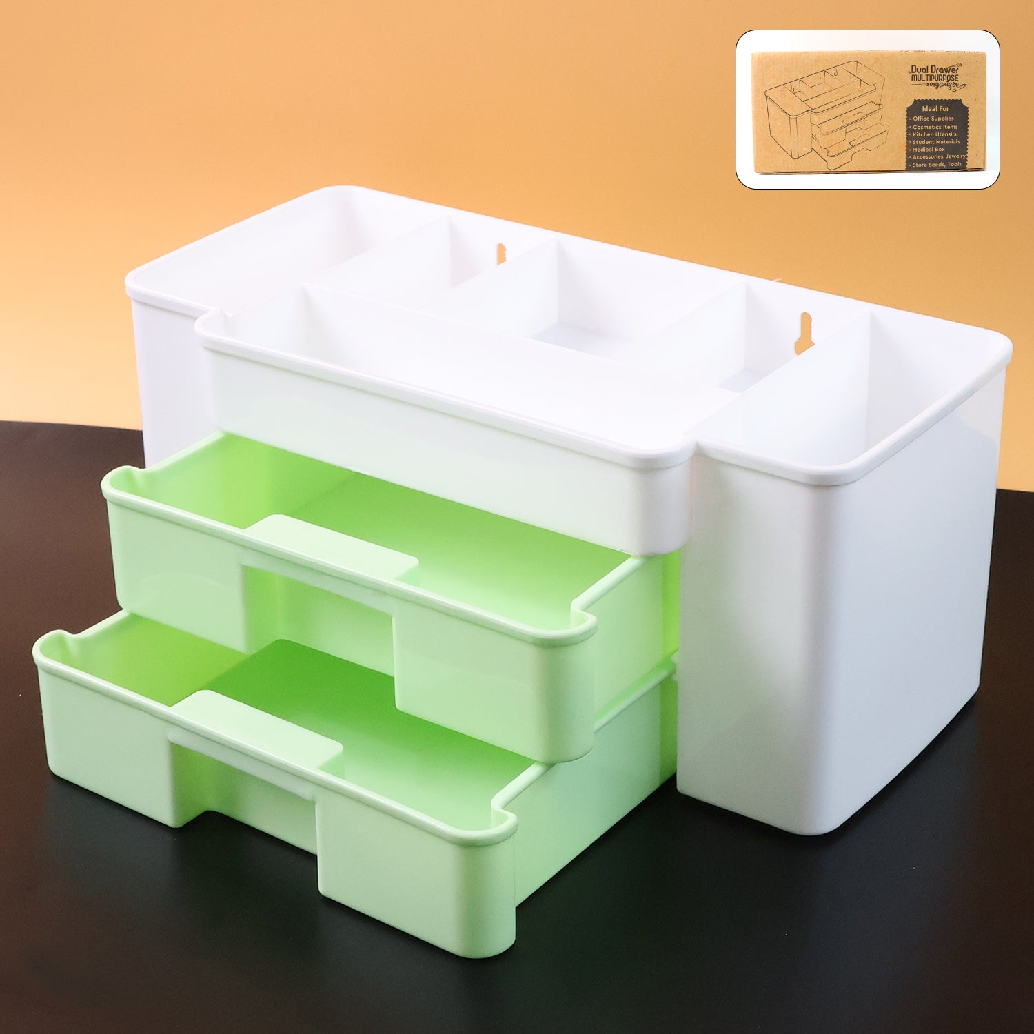2-layer Desktop Storage Organizer - (1 Pc) - Zidbik