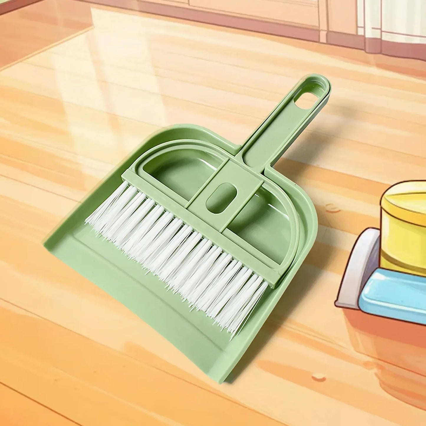 7617 Mini Dustpan Supdi With Brush Broom Set For Multipurpose Cleaning - Zidbik