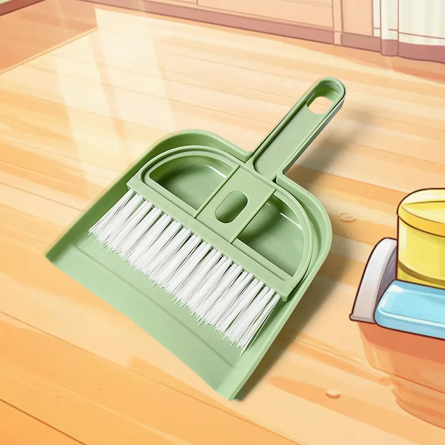 7617 Mini Dustpan Supdi With Brush Broom Set For Multipurpose Cleaning - Zidbik