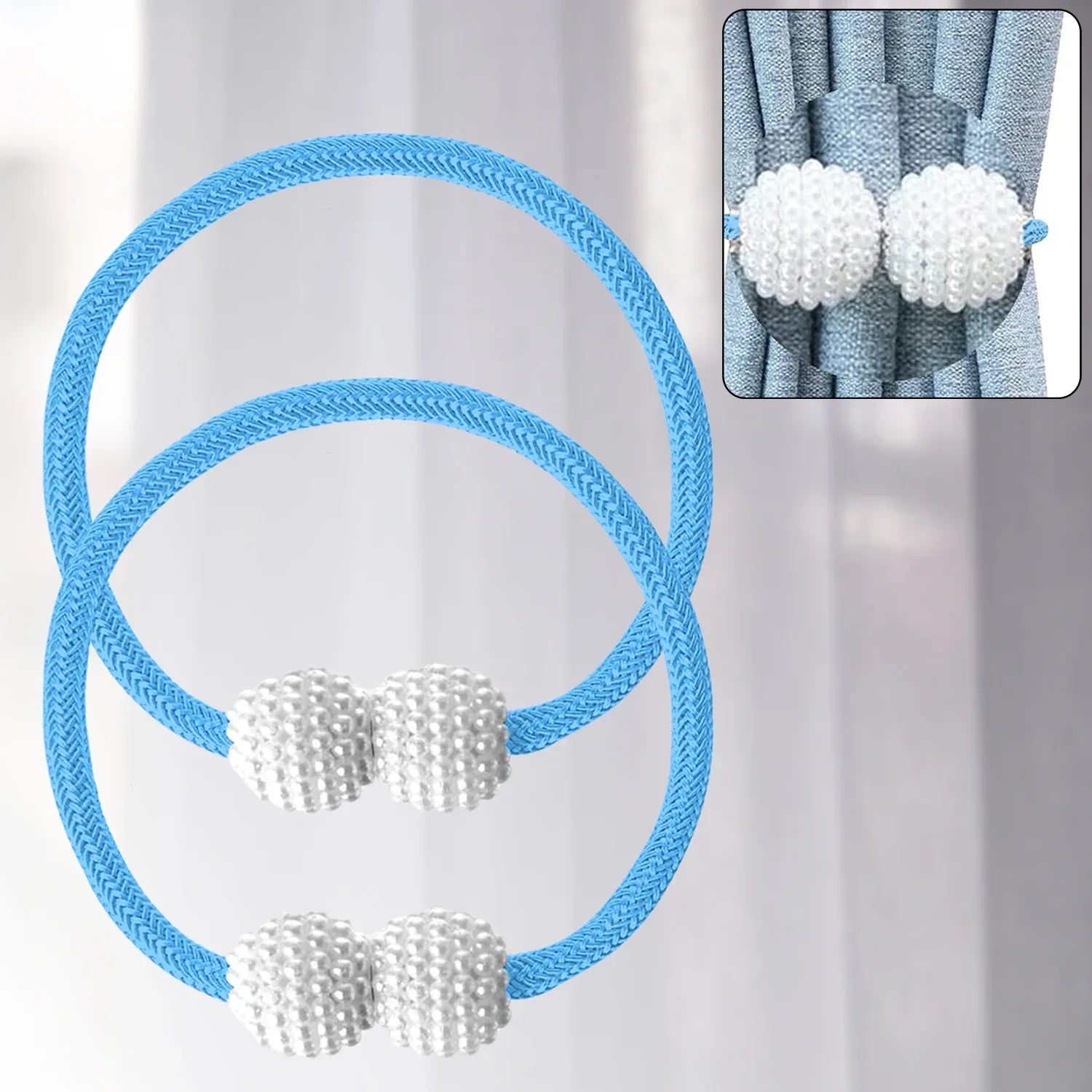 Polyester And Magnet Curtain (2 Pc) - Zidbik