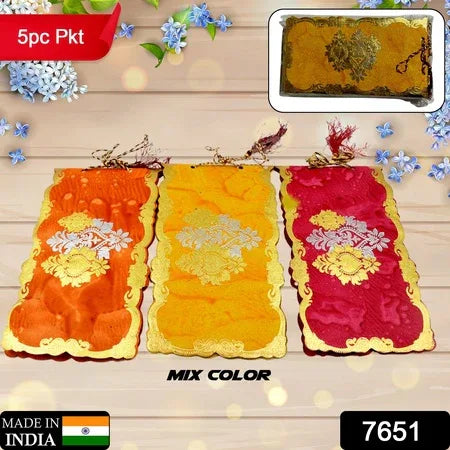7651 Wedding Gift Envelopes Pack Of 5 Pcs Money Cash Gift Cover Shagun Birthday Marriage Baby Shower Anniversary Money Envelope Lifafa Envelope Multicolor Premium Envelope (5 Pcs Set) - Zidbik