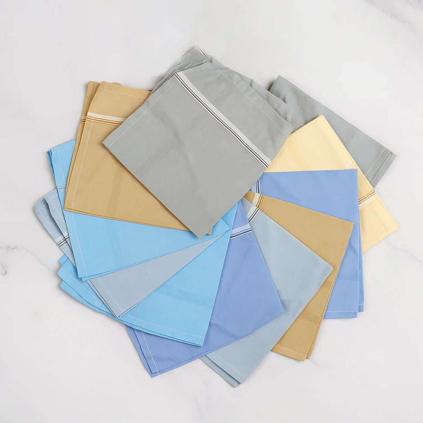 Premium Quality Soft Cotton Mens Handkerchief (40x40 Cm 1 Pc) - Zidbik