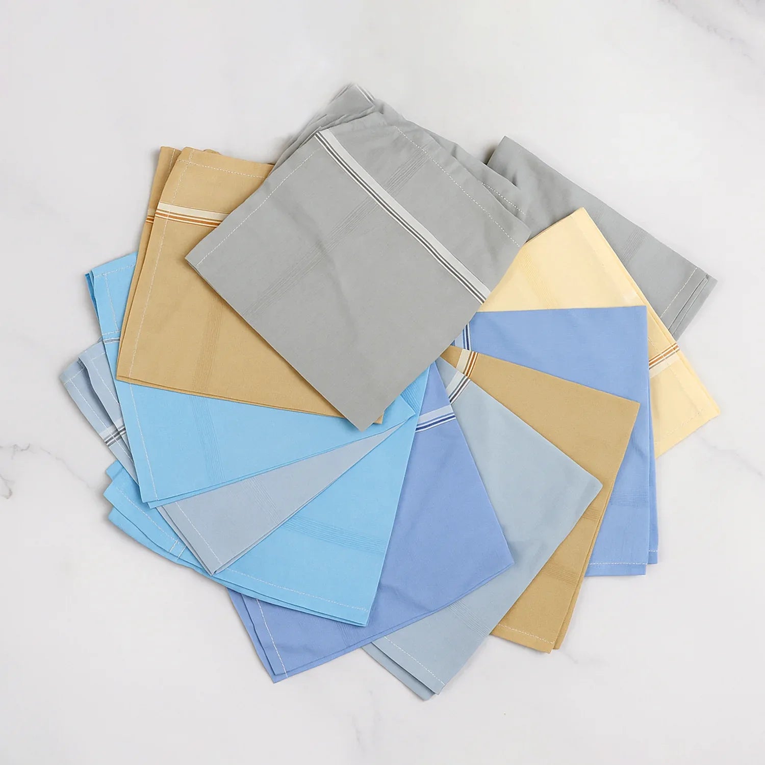 Premium Quality Soft Cotton Mens Handkerchief (40x40 Cm 1 Pc) - Zidbik