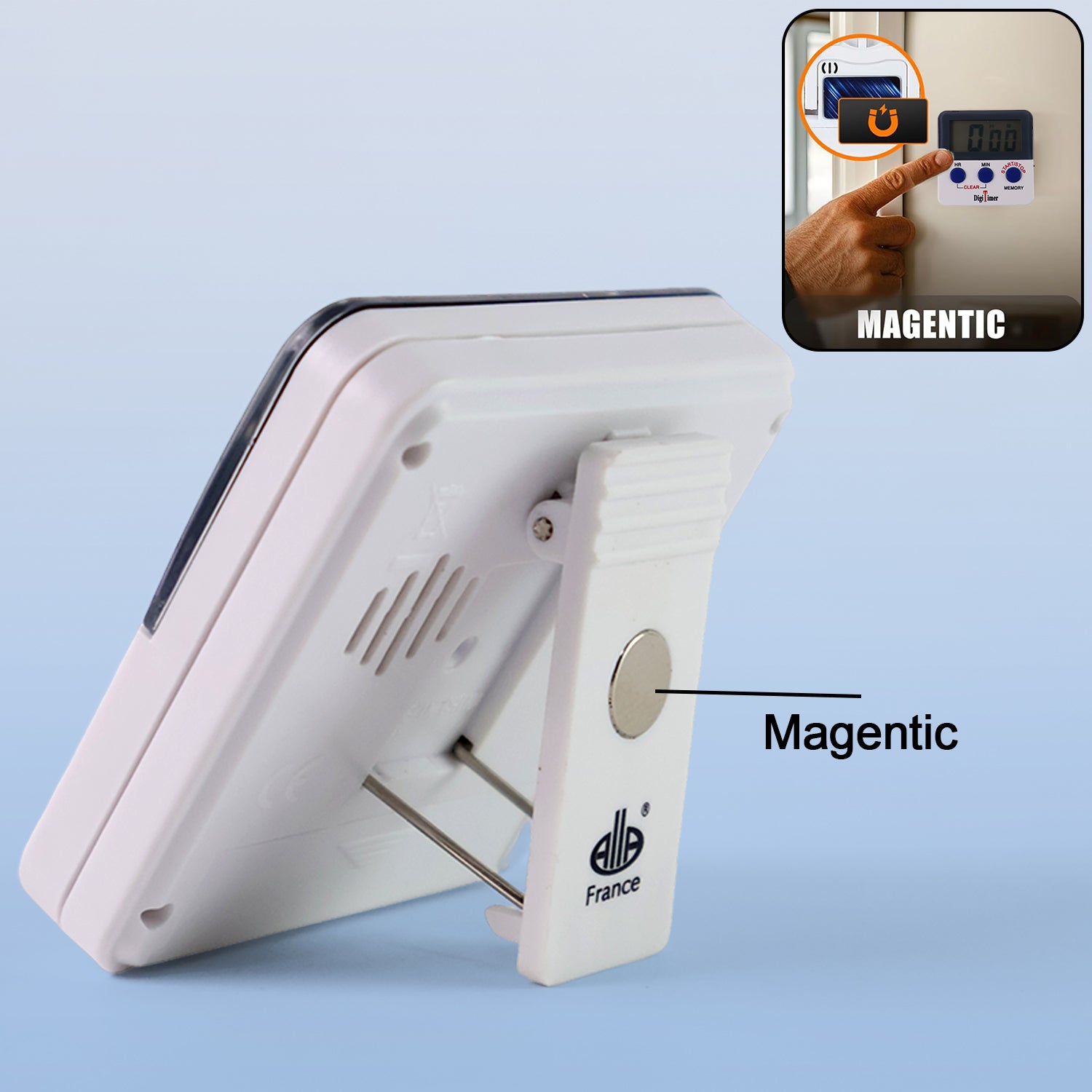 1523 Digital Kitchen Timer With Alarm  Stop Watch Timer For Kitchen  Kitchen Timer With Magnetic Stand Timer Clock For Study - Zidbik