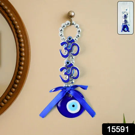 Decorative Double Om Symbol Evil Eye Hanging (1 Pc) - Zidbik