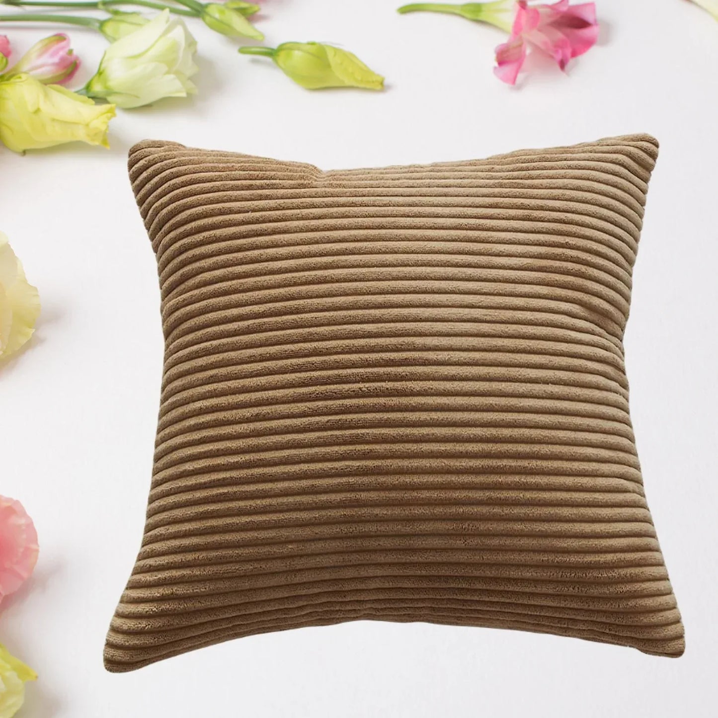 4317 Throw Pillow Covers 16x16 Inch Pack Of 1 Couch Pillows Cover Soft Corduroy Decorative Pillow Covers Square Pillowcase For Bed Sofa Chair Bedroom Home Farmhouse Decor (1 Pc) - Zidbik