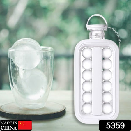 5359 Ice Tray Foldable Ice Cube Molds With Lid2-in-1 Ice Box Ice Cube Speeder Ice Ball Maker Ice Cube Making Bottle14-ice Balls For Outing Camping Hiking - Zidbik