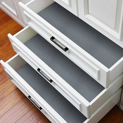 4103 Multipurpose Anti-slip Bathroom Kitchen Cabinet Drawer Shelf Mat Liner Sheets Roll Fridge Mat Table Mat Anti-slip Super Strong Placement Mat For Fridge Bathroom Kitchen Drawer Shelf Liner (45cmx5m) - Zidbik