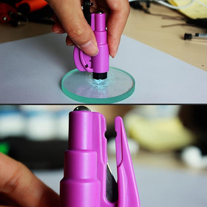 8761 2 In 1 Emergency Safety Cutter With Key Chain Small Portable Handy Emergency Safely Glass Breaking  Seat Belt Cutting Keychain Tool - Zidbik