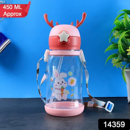 Cute Cartoon Water Bottle Approx 450ml (1 Pc) - Zidbik