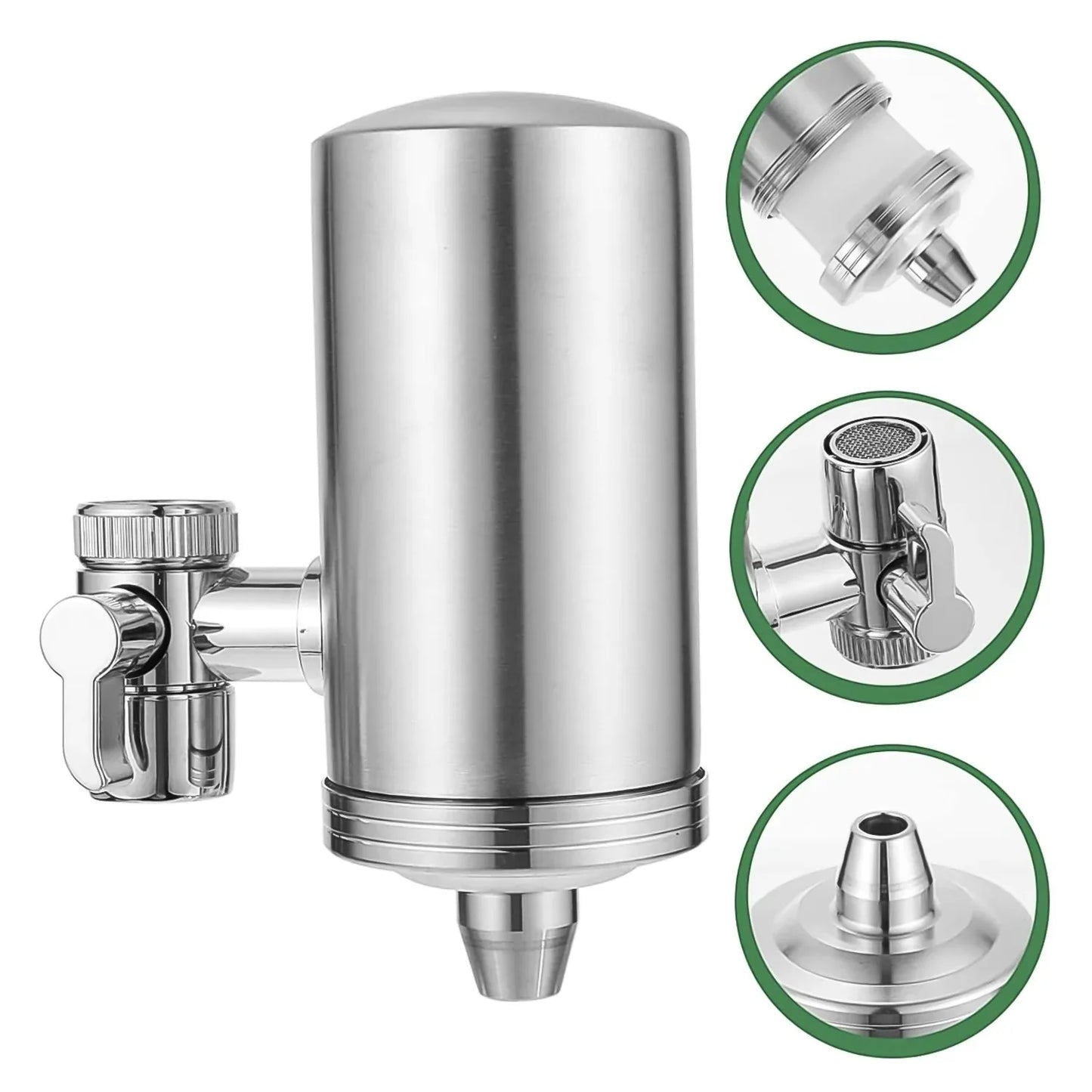 304 Stainless Steel Faucet Mount Water Filter Water Purifier (1 Set) - Zidbik