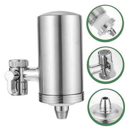 304 Stainless Steel Faucet Mount Water Filter Water Purifier (1 Set) - Zidbik