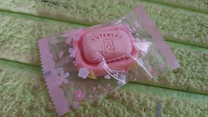 Cute Soap Shaped Erasers With Plastic Case (1 Pc With Case) - Zidbik