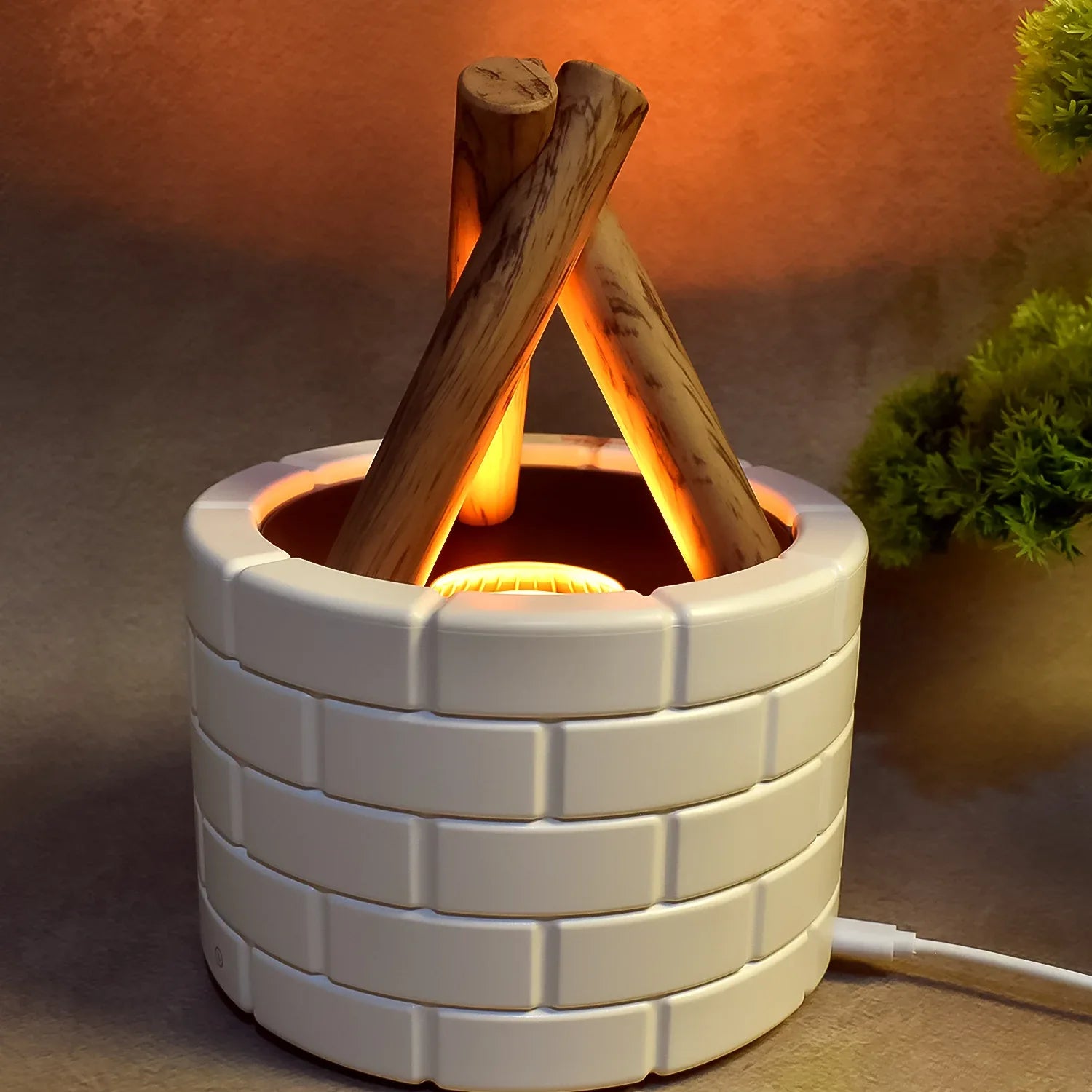 Bonfire Shaped Diffuser Essential Oil Diffuser Multi Function Flame Oil Diffuser (1 Pc) - Zidbik