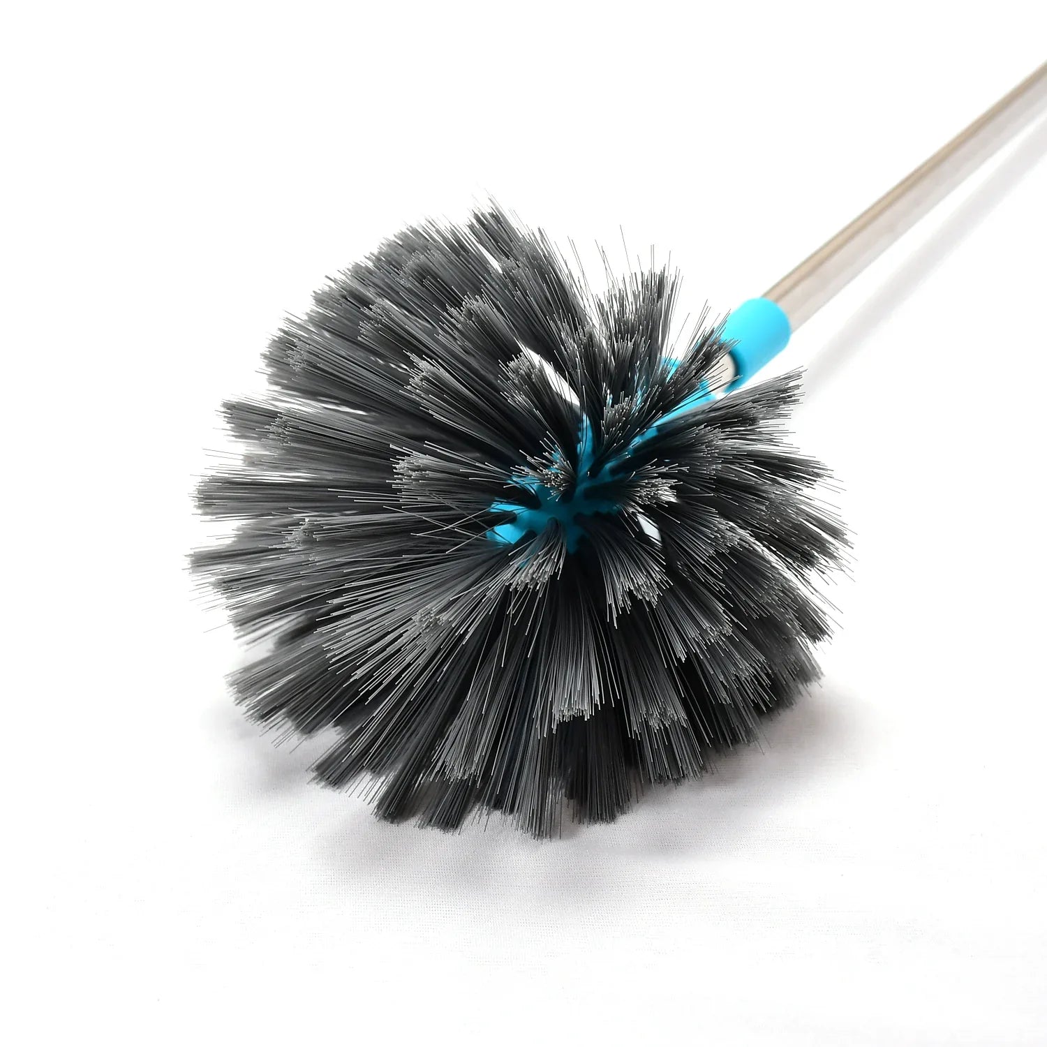 4021 Cobweb Brush With Stainless Steel Strong Long Extendable Handle For Dusting Ceiling Cobweb Cleaning Brush For Lights Fans Webs Cleaning For Homekitchen - Zidbik