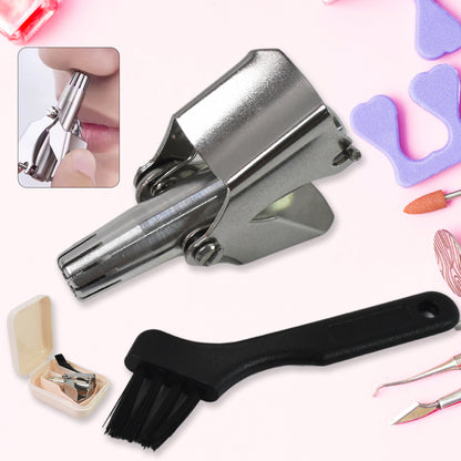 Nose Hair Clipper Stainless Steel Hair Remover (1 Pc  With Brush  Plastic Case) - Zidbik