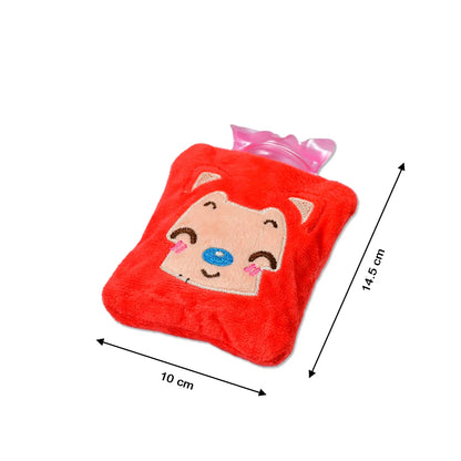 6523 Pink Cat Small Hot Water Bag With Cover For Pain Relief Neck Shoulder Pain And Hand Feet Warmer Menstrual Cramps. - Zidbik
