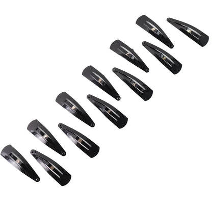 Metal Tik Tak Hair Clips (12 Pcs Set) - Zidbik
