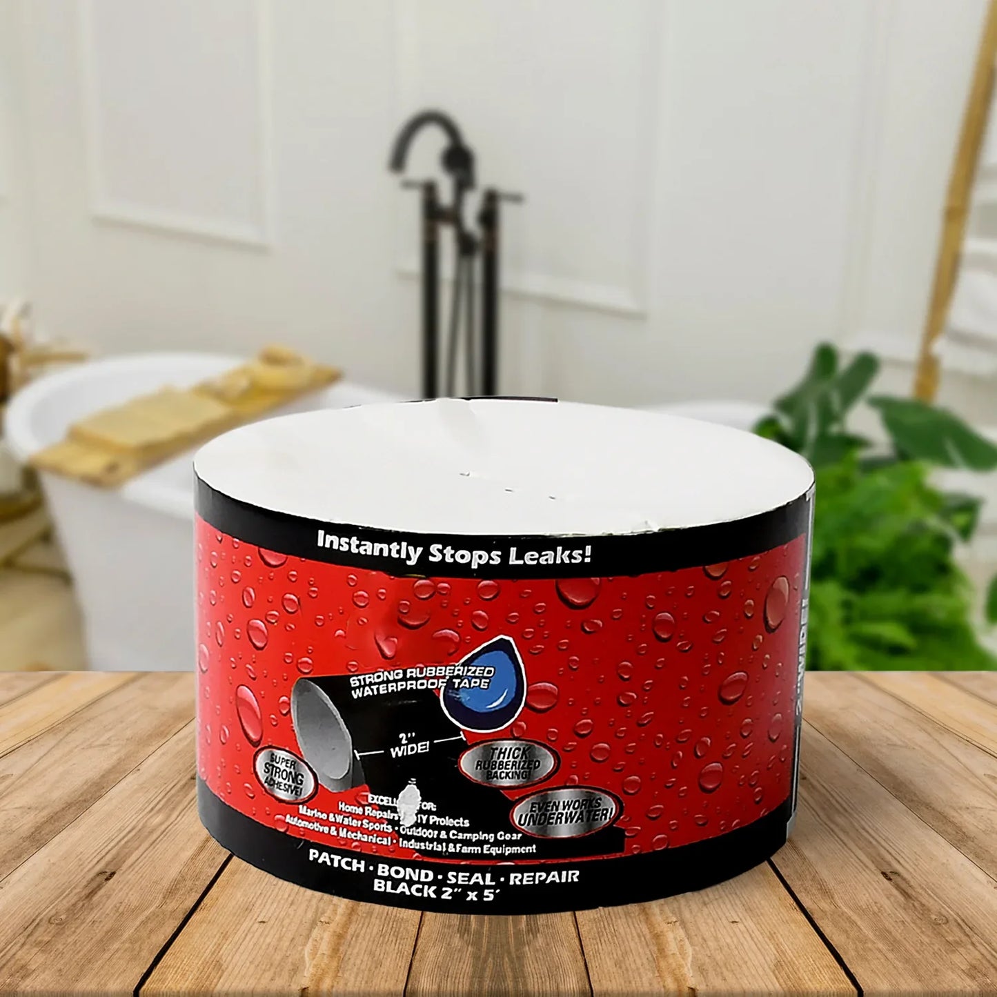 8541 Leak Proof Tape Sealing Tape Stickers Water Leakage Stopper Block Quick Pipe Fix Pvc Waterproof Strong Adhesive Diy Home Garden Sticker Tapes (50mmx1.5m) - Zidbik