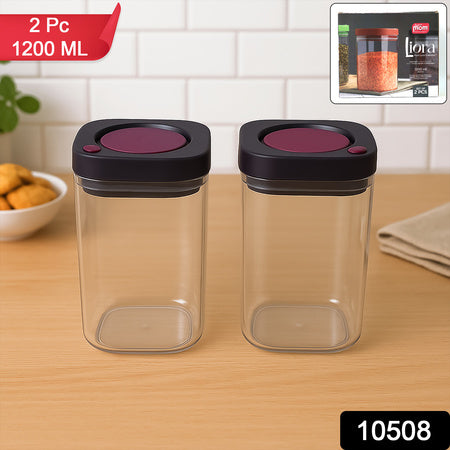 Supermom Airtight Kitchen Storage Containers (2 Pc Set  1200ml) - Zidbik