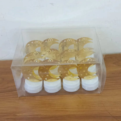 Decorative Moon Shaped Flameless Led Candles (12 Pc) - Zidbik