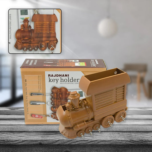 1653 Plastic Train Engine Design Plastic Key Holder Mount Decorative Keys Organizer Key Holder Key Stand Key Holder For Home Office Antique Key Holder (1 Pc) - Zidbik