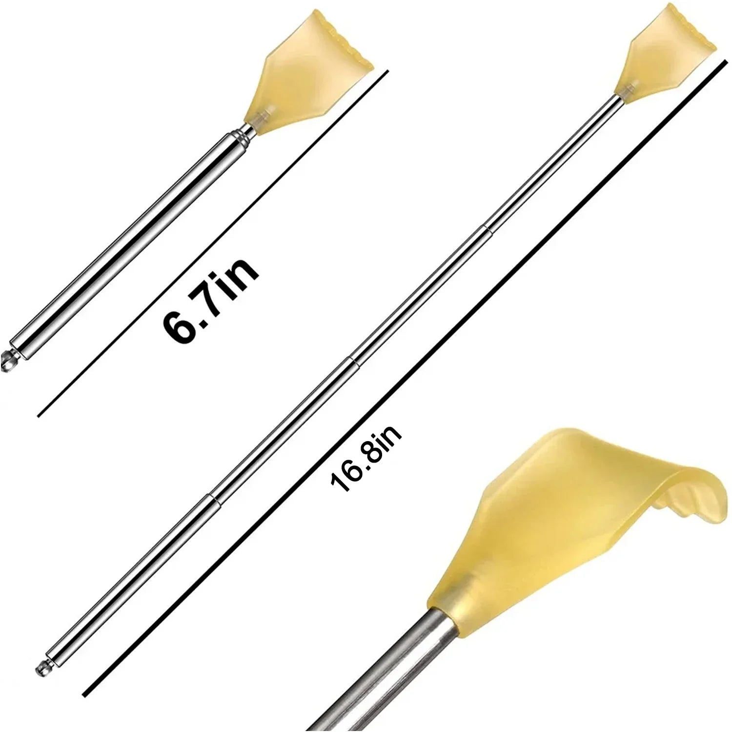 Telescopic Back Scratcher with Plastic Claw - 1 Pc for Ultimate Relief - Zidbik