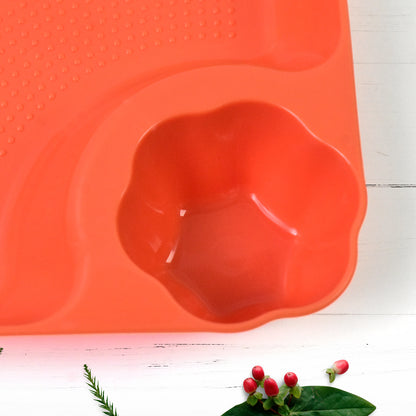 Plastic Plates With Dipping Saucer  Round Dip Part (1 Pc  1816 Cm  1 Pc) - Zidbik