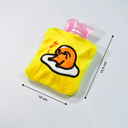 6515 Yellow Duck Head Small Hot Water Bag With Cover For Pain Relief Neck Shoulder Pain And Hand Feet Warmer Menstrual Cramps. - Zidbik
