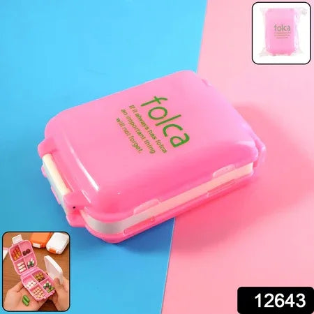 Portable Pink Dual-sided Pill Organizer Box (1 Pc) - Zidbik