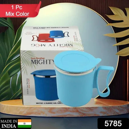 Stainless Steel Lid Cover Hot Coffeetea Mug Hot Insulated Double Wall Stainless Steel Coffee And Milk Cup With Lid - Coffee Cup Approx 250 Ml 300 Ml ( 1 Pc Mix Color) - Zidbik