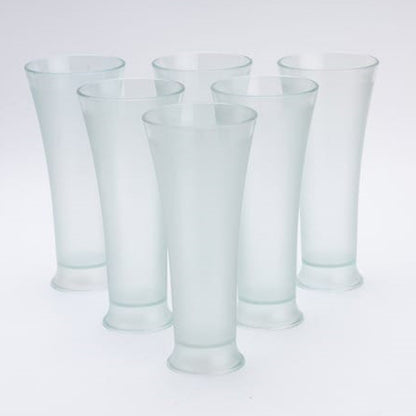 8219 High Quality Faluda Ice Cream Juicer And Water Glasses Set Of 6 Transparent Drinking Water Glasses Stylish Glasses For Faluda Water Juice Glass Set Of 6 Pcs (300 Ml Approx) - Zidbik