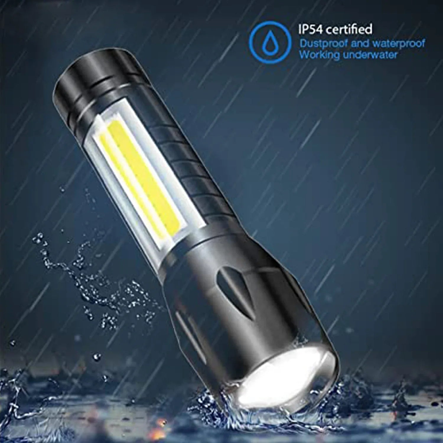 7528 Mini Search Rechargeable Led Long Range Flashlight Emergency Light Torch - Zidbik